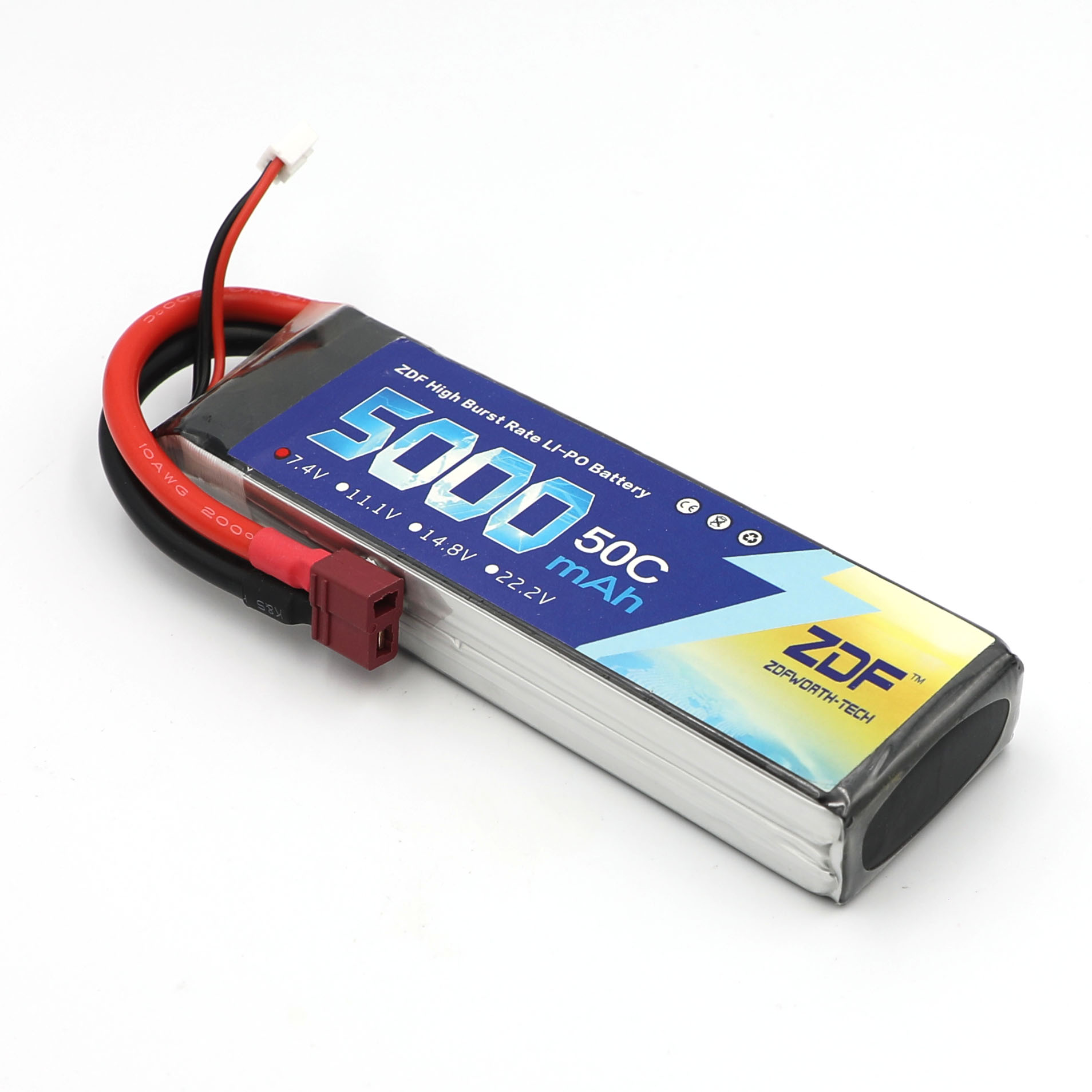 Rc Hobby Jet - แบตเตอรี่ ZDF RC Lipo 7.4V 5000mah