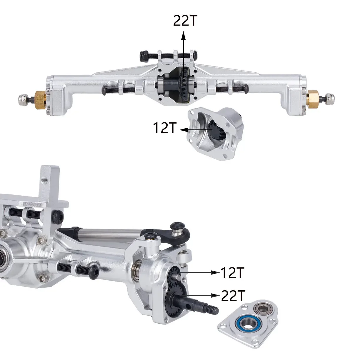 อลูมิเนียม CNC Portal Axles +  - Rc Hobby Room บทวิจารณ์และราคา