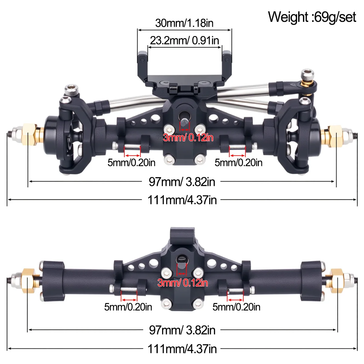 ชุดเพลาหน้า-หลังพลาสติก SCX24  - Rc Hobby Room บทวิจารณ์และราคา